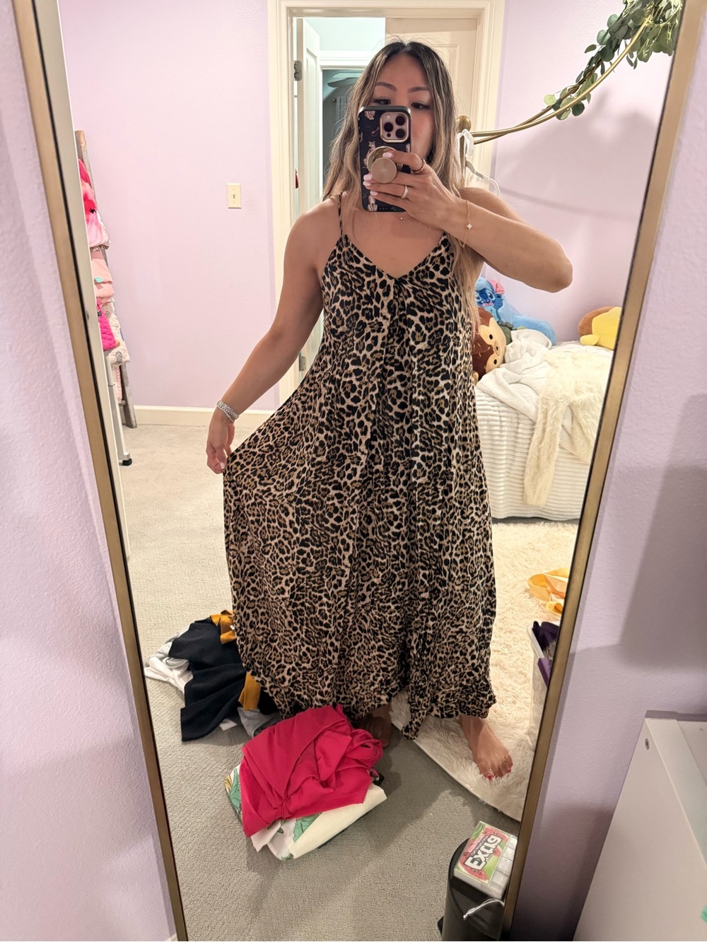 Leopard Print Maxi Slip Dress